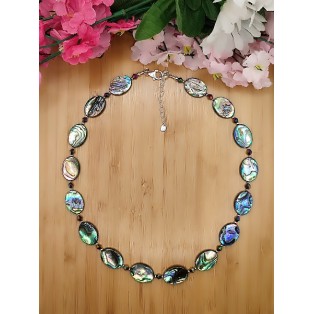 Abalone/Paua Shell with Swarovski Crystals Necklace